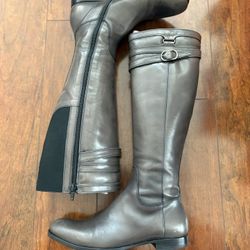 Attilio Giusti Leombruni AGL Knee High Boots Size 37 Slate