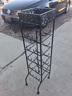 Black Wrought Iron Wine Rack