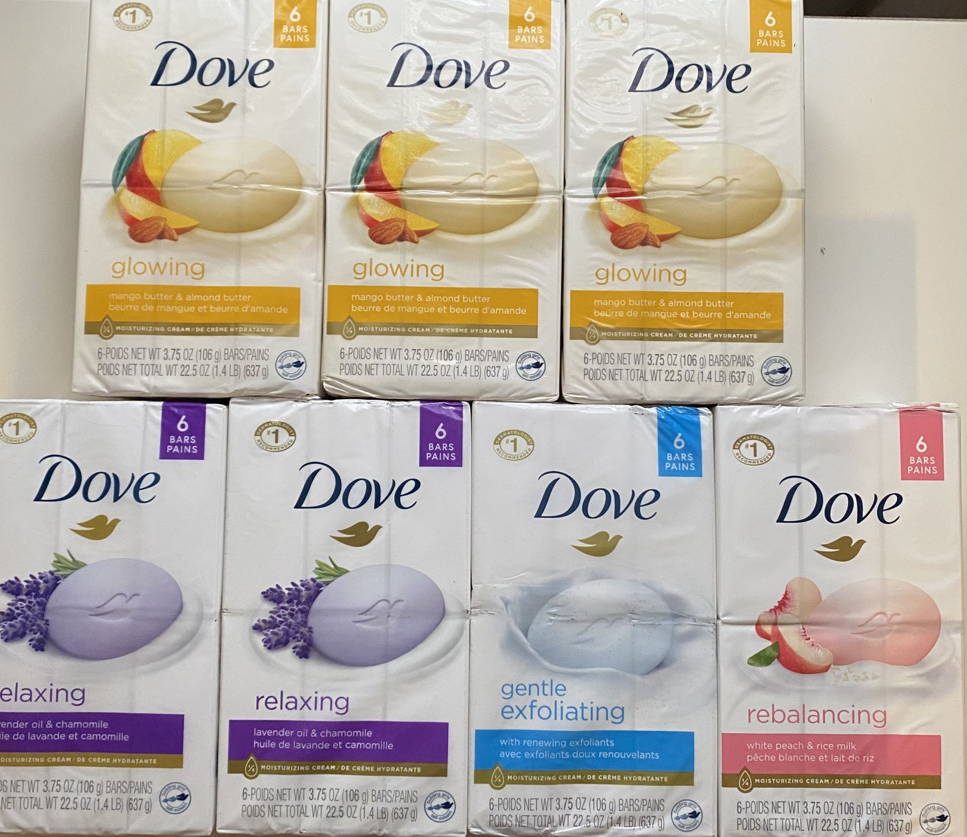 Dove 6 pack bar soap