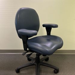 Relax the Back Lifeform blue leather ergonomic swivel chair