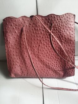 Coach bags (red, amber & tan), rose ostrich bag, blk & gray are an Argentinian desigher