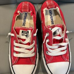 Converse Red Canvas Sneakers