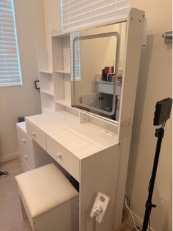 Vanity with mirror