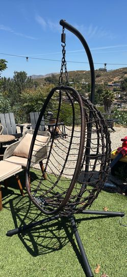 Patio egg chair swing