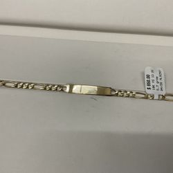 Solid gold ID bracelet 