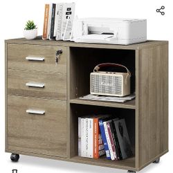 File Cabinet / Printer Stand - Grey Oak