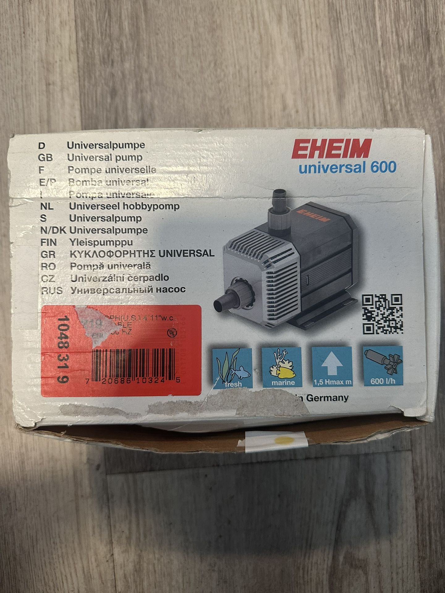 EHEIM Universal 600 Water Pump for Fish Tank & Aquariums