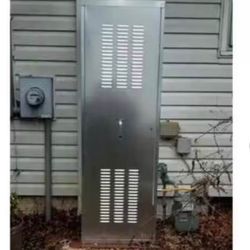 HOLDRITE 24 in. Galvanized Steel Water Heater Enclosure w dent