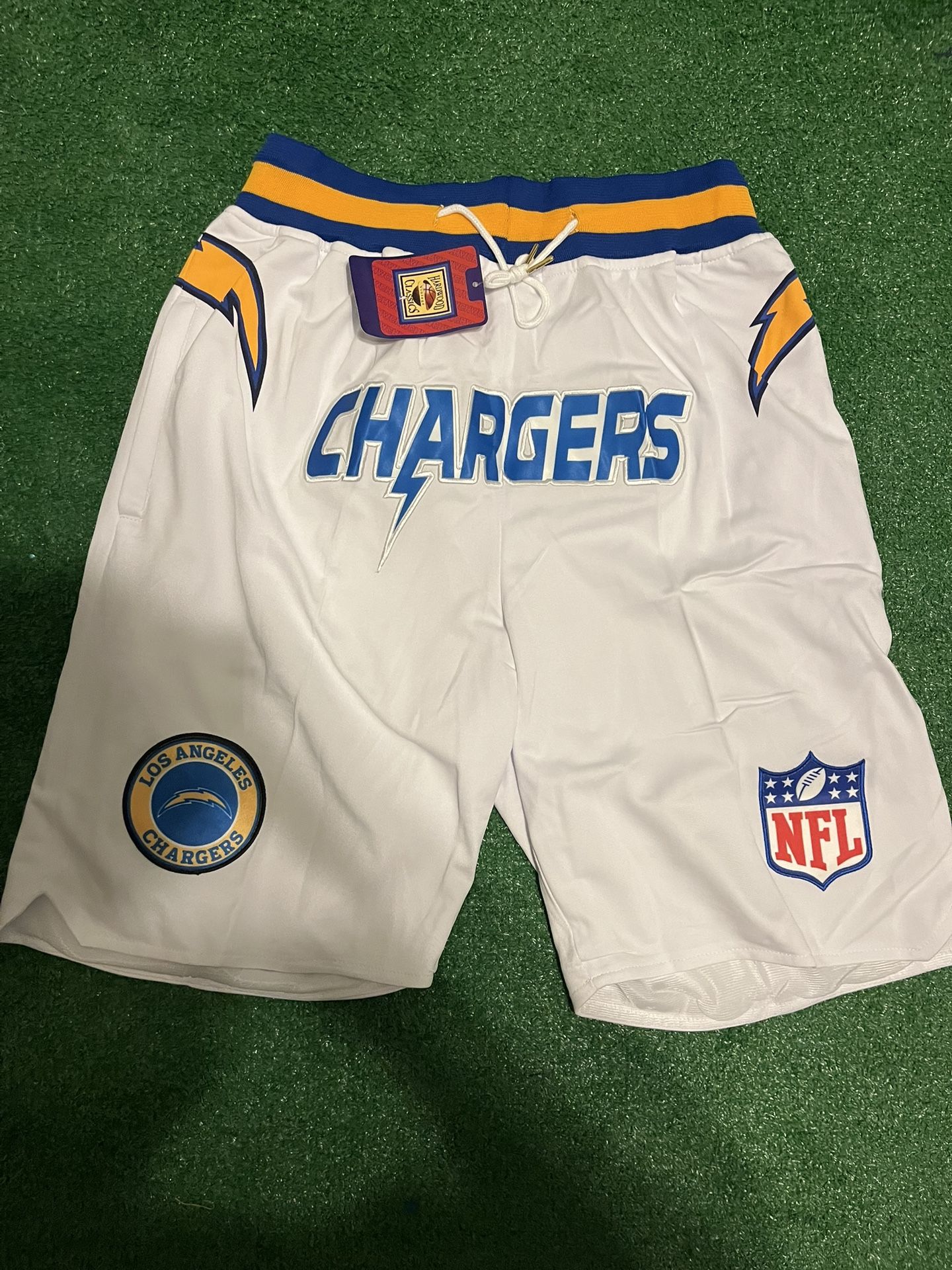 LA Chargers White Shorts