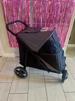Multi-Functional Pet Stroller with Storage Bags & Safety Brakes for Comfortable Travel