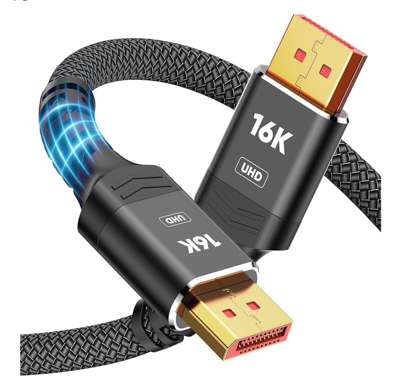 Highwings Displayport Cable 2.1, 16K DP 2.0 Cable 6FT [16K 6 Feet