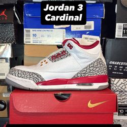 Jordan 3 Cardinal