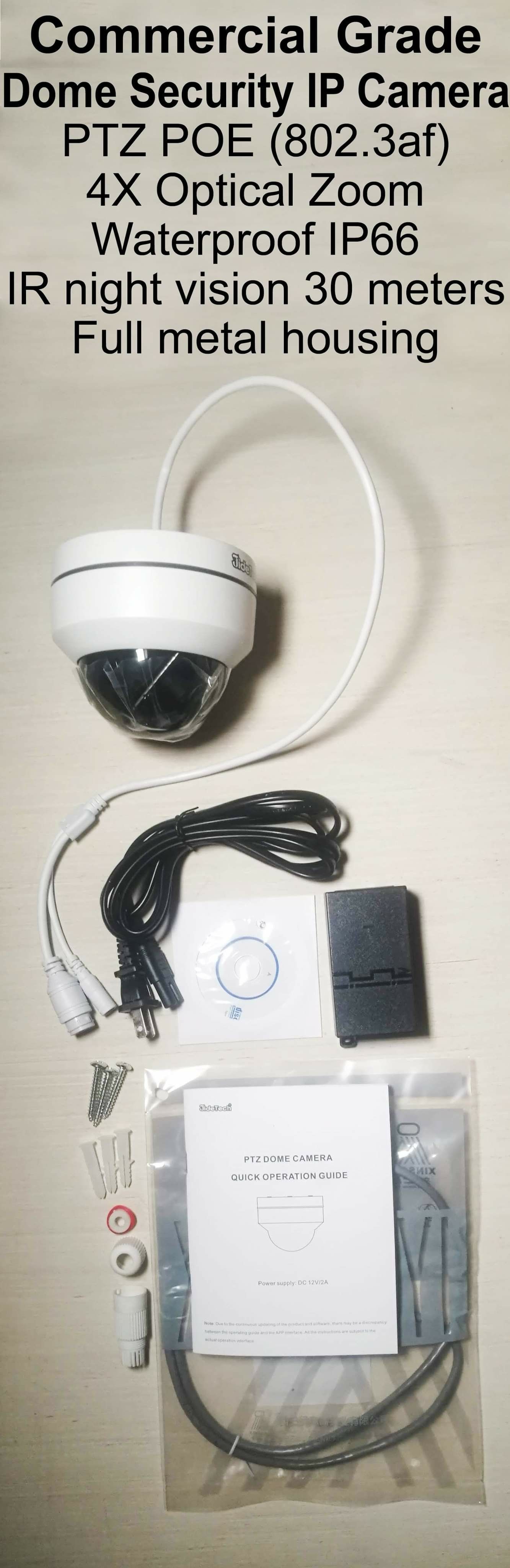 BRAND NEW Commercial Grade Dome Security IP Camera de seguridad IP Surveillance High Speed Smart 265 Camera Waterproof IR Night Vision 4X Optical Zoom