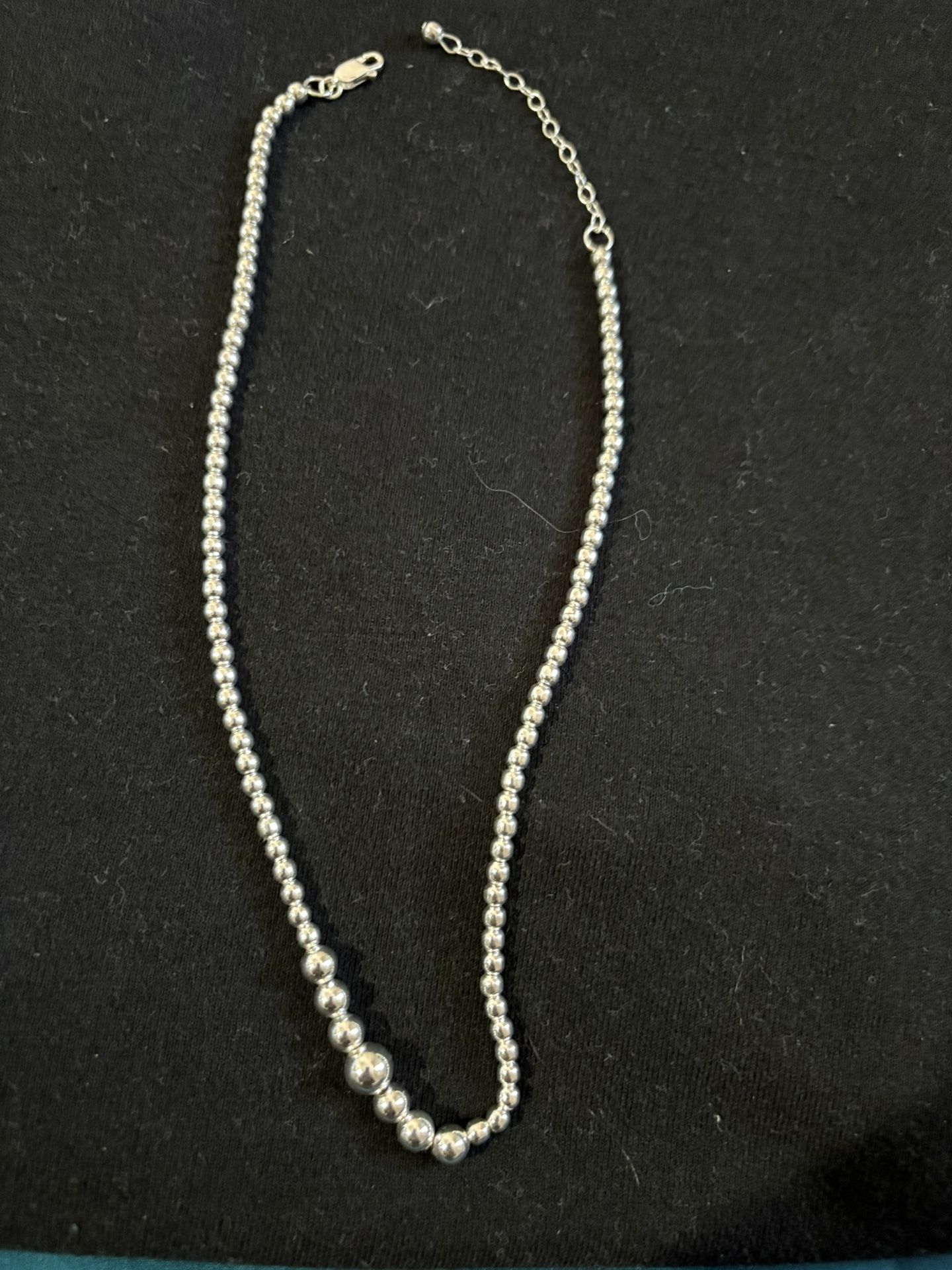 Sterling silver Beaded Necklace 