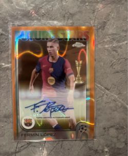 2024-25 Topps Chrome UEFA Fermín López Future Stars Auto /25