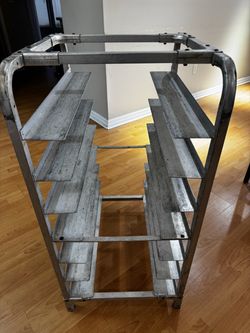 Bakers pan rack, 42 inches tall