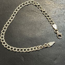 Sterling Silver Double Link Bracelet 