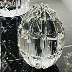 Egg Shaped Lead Crystal Paperweight 