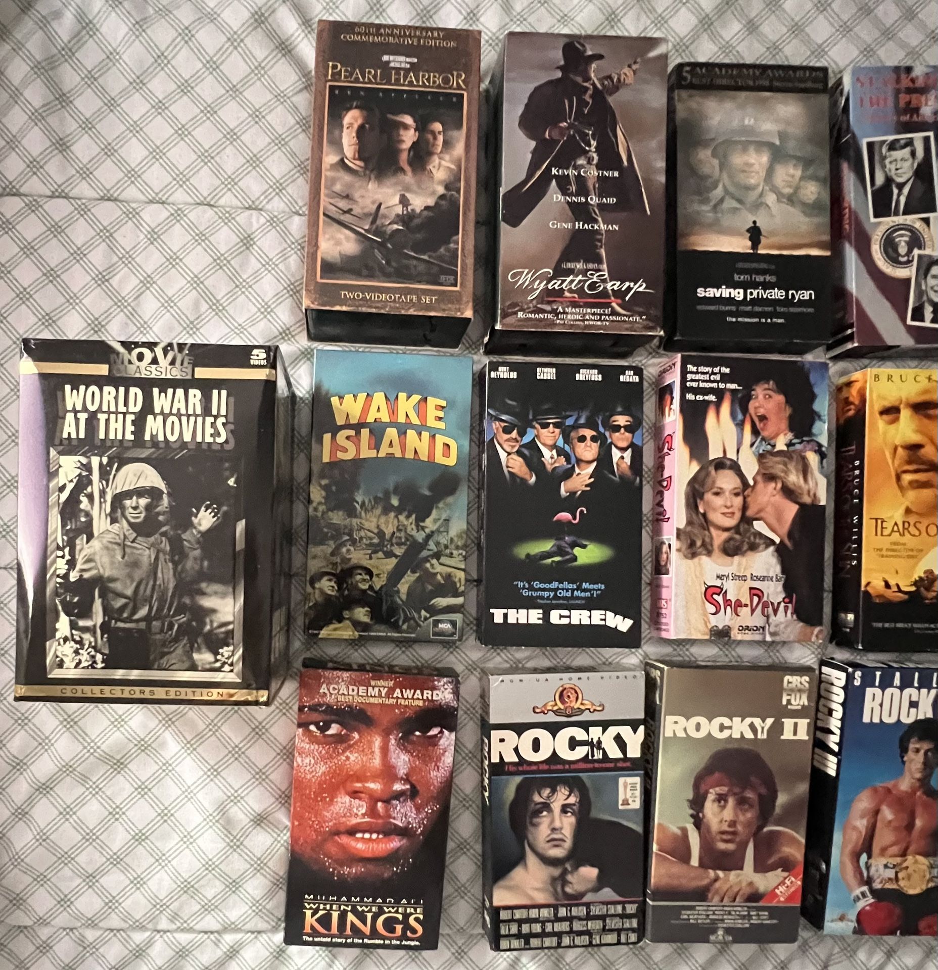 Collection of 26 VHS Tapes! Excellent conditions.Rocky 1 5/World War II/Pearl harbor and many more..