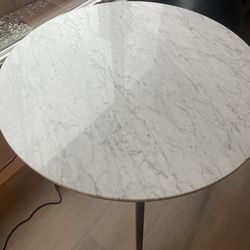 31.5” Mid-Century modern Marble Dining Table 