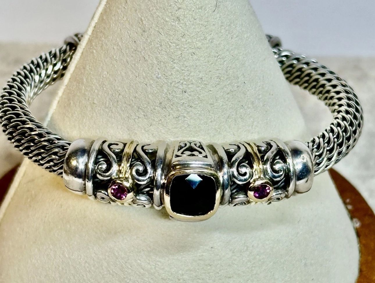 FREE SHIPPING! Gabrielle Bruni 18k Y Gold & 925 Sterling Silver Bracelet 6.75” Lot#726 & #692