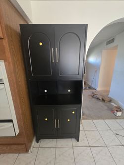 Metal kitchen cabinet pantry firm $100