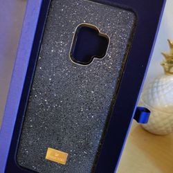 NEW Swarovski Black Bling Case For Samsung Galaxy S9 Cellphone