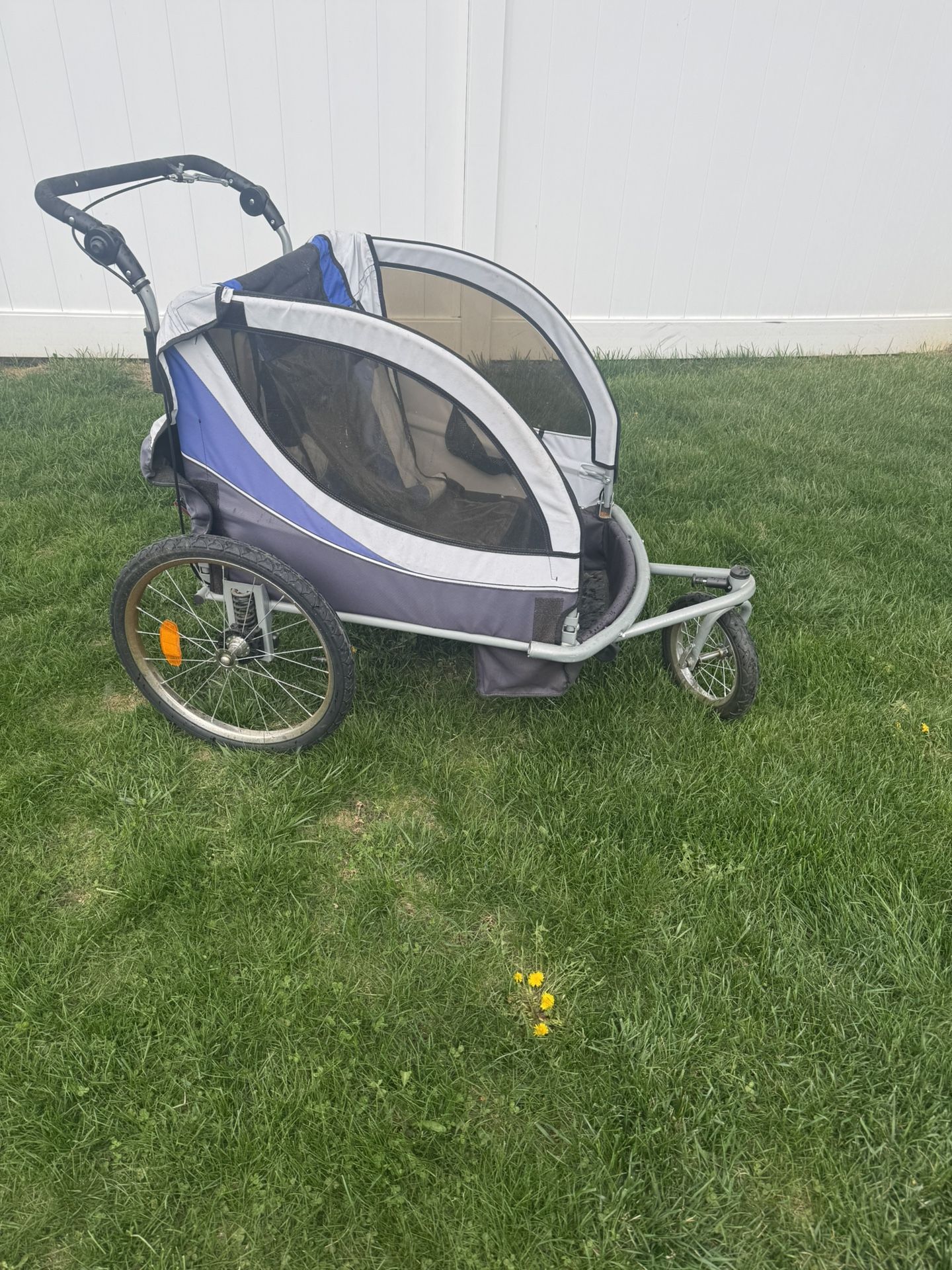 ClevrPlus Deluxe 3-in-1 Double 2 Seat Bicycle Bike Trailer Jogger