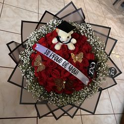 Ramo De Rosas Buchón Flower Bouquet