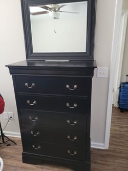 Ashley Chest of drawer and matching mirror