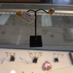 Yellow Gold Nugget Earrings