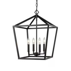 Millennium Lighting -  4-Light 16 in. Wide Matte Black Taper Candle Pendant