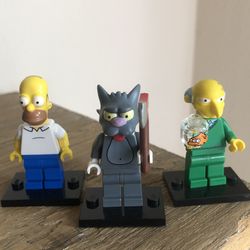 Lego The Simpsons - Homer, Mr. Burns, Scratchy Minifigures 