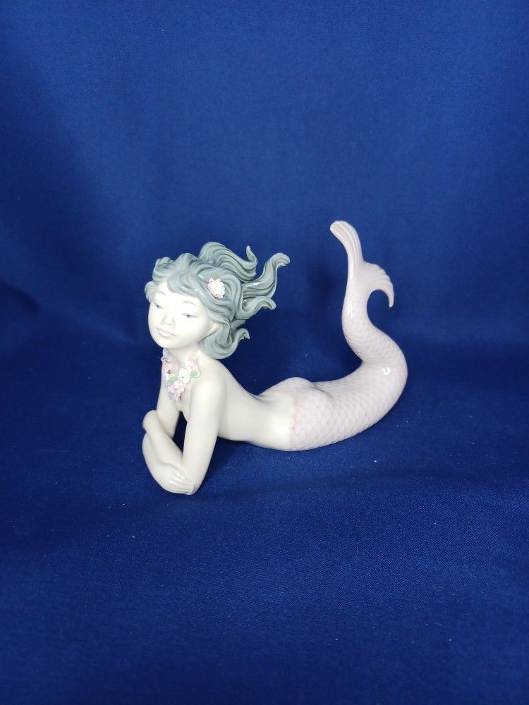 LLADRO #1414 "FANTASY" MERMAID GIRL FINE PORCELAIN FIGURINE 