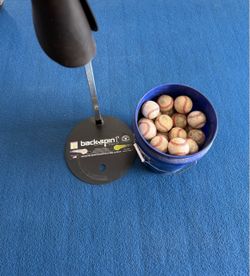 Original Backspin Tee w/bucket of leather baseballs