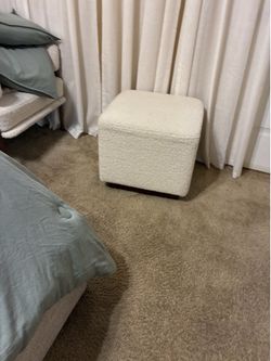 Cream Ottoman w/storage for sale