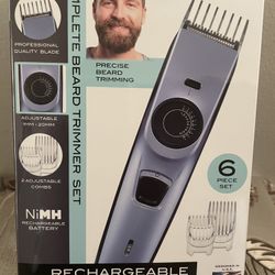 Rechargeable Trimmer 6 Piece Set