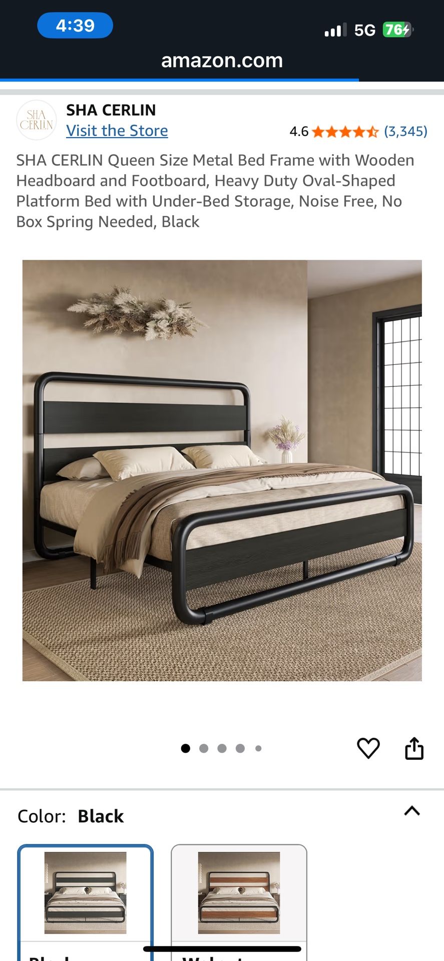 Queen Bed Frame, Memory Foam Mattress And Night Stands