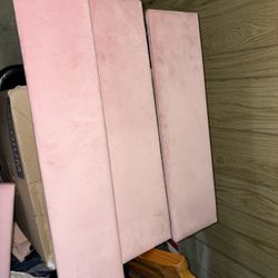 Velvet Pink Queen Bed frame 