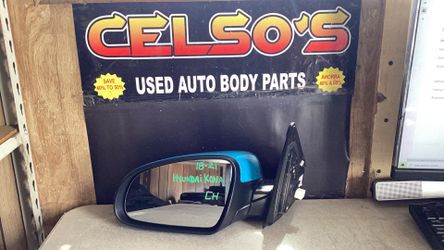 18 21 Honda Kona LH Mirror Blind Spot OEM. Blue