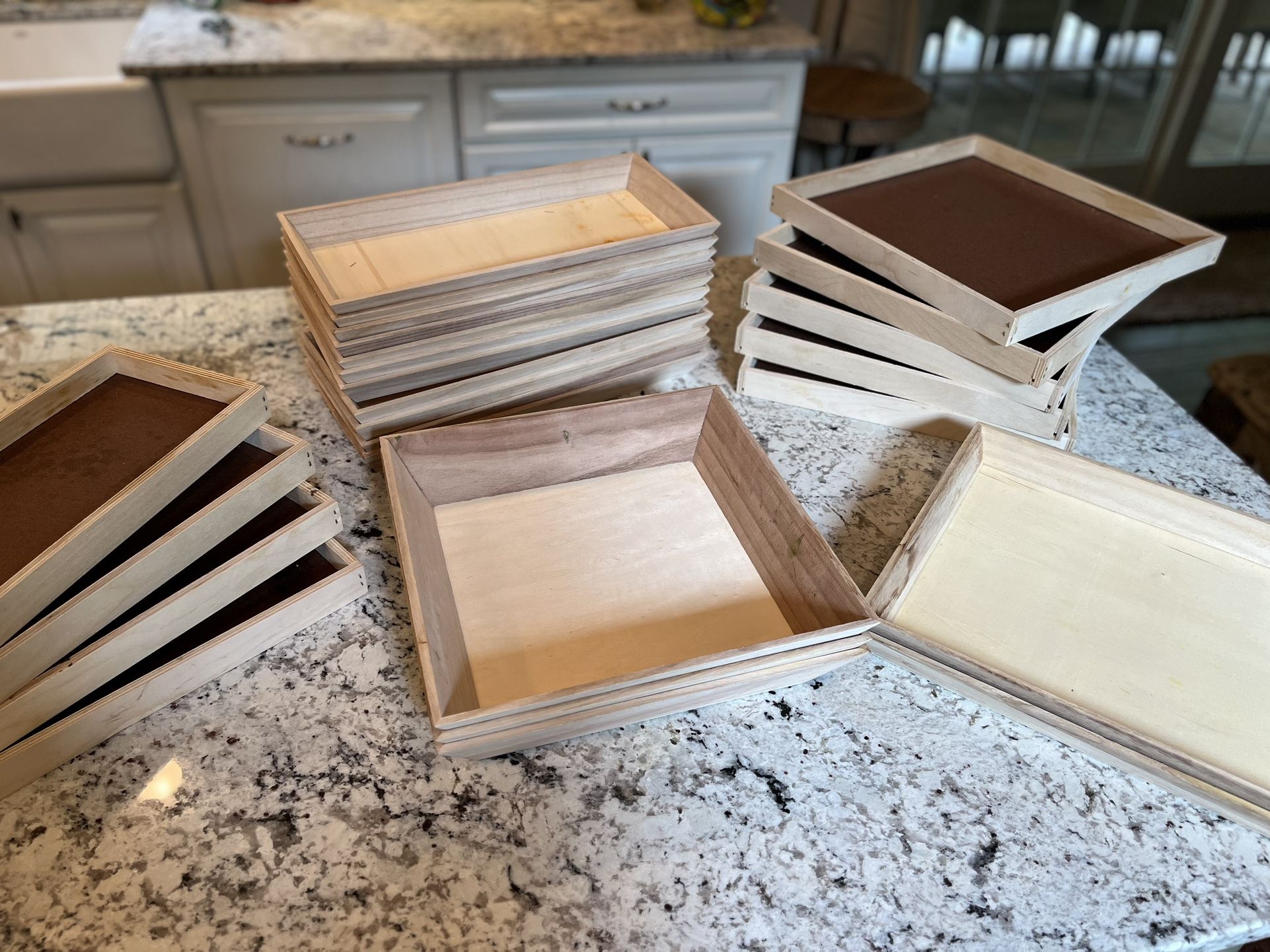 Wood Platter Trays. Set Of 25 Of Them. Crate For Cheese Boards,charcuterie Boards, And Craft Projects.