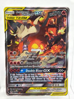 Pokémon TCG Sun & Moon Reshiram & Charizard Gx SM201 Holo English