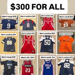 NBA Jerseys NFL Jersey All For $300