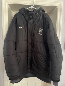 Nike Dartmouth Big Green Football Jacket Men XL Black Storm Fit Hooded Parka