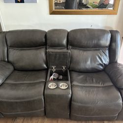 Leather Sofa - Recliners
