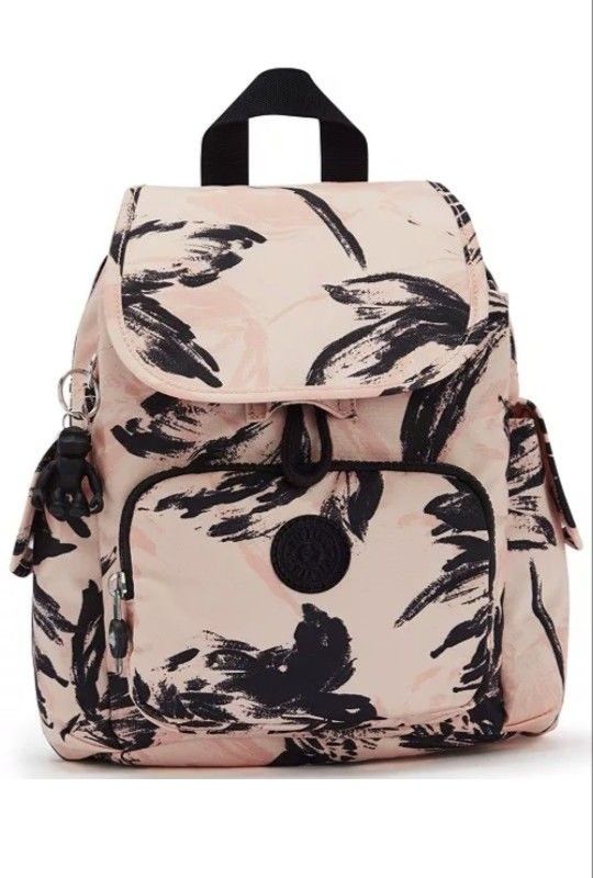 Kipling Super Light Floral Backbag Pink Black