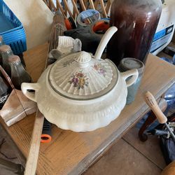 Antique bottles, China glassware