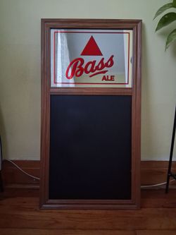 Bass Ale Mirror Chalkboard Bar Sign
