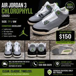 Chlorophyll  Jordan Nike's retro original very good condition