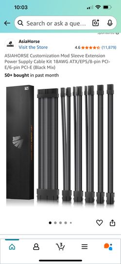 Asiahorse power supply sleeve cable